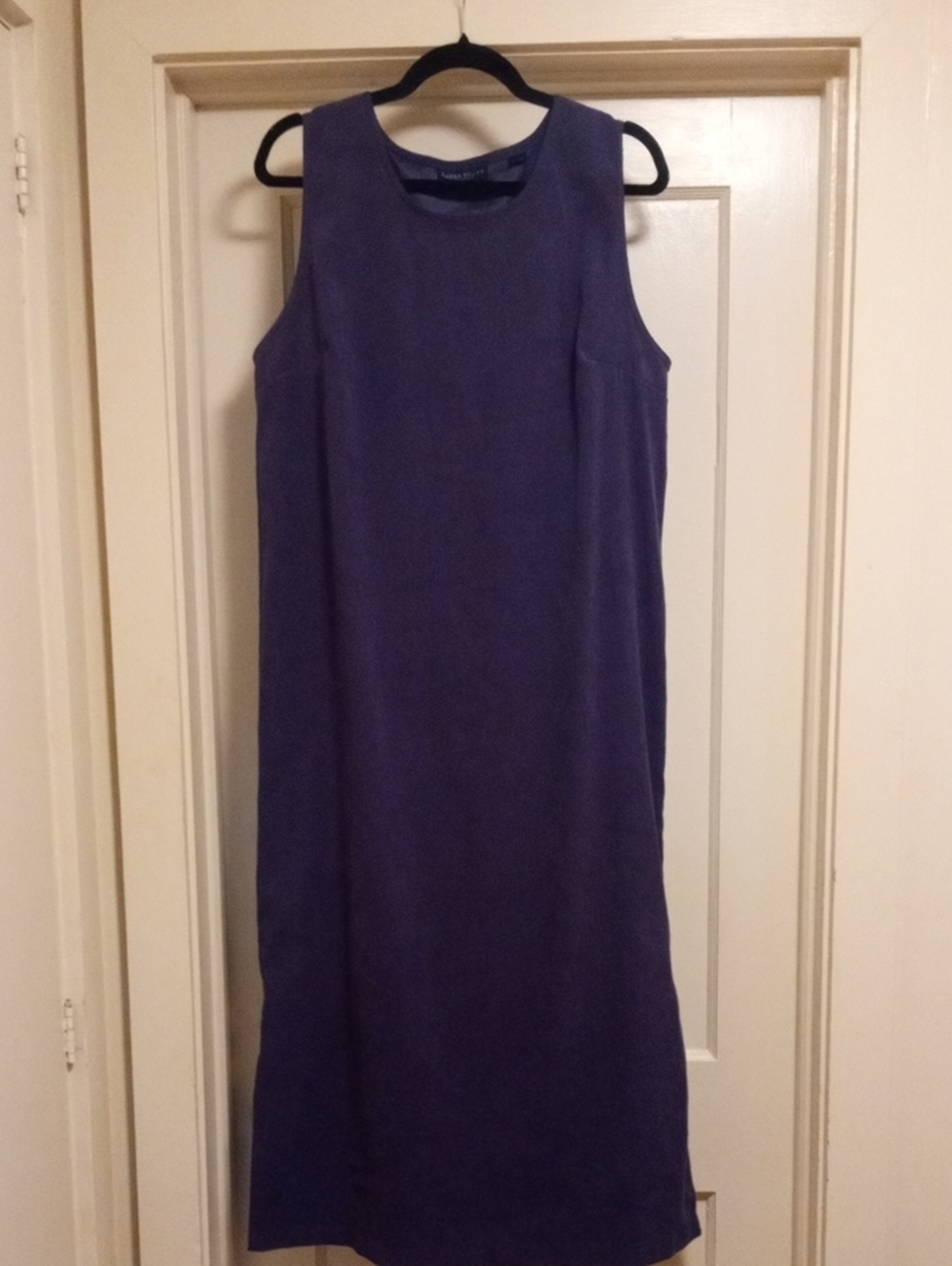 Karen Scott Stretch Sleeveless Purple Shift Dress with Side Hem Details Large
